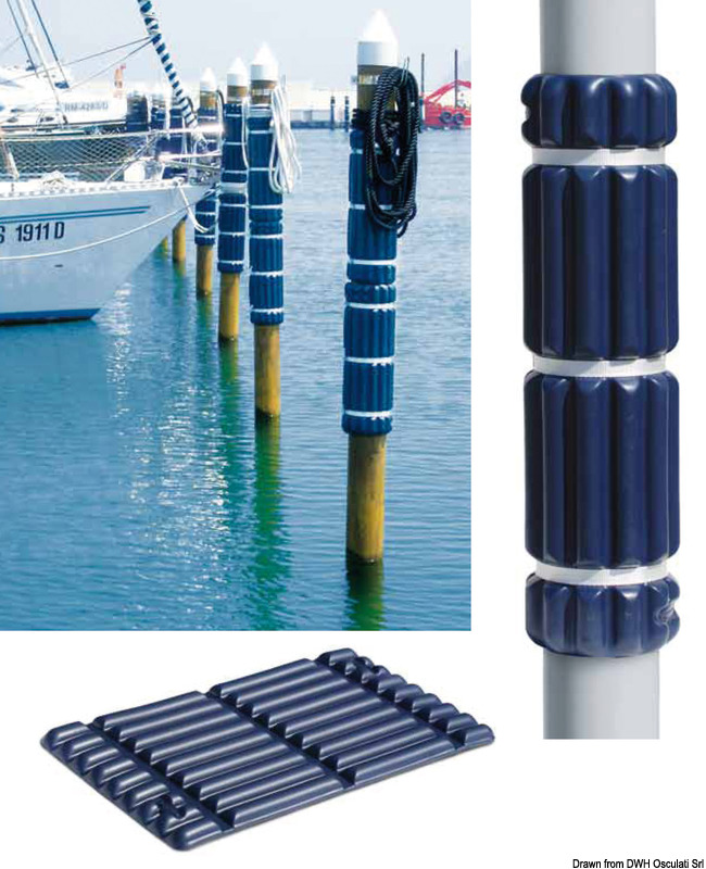 Marina and pile fender 800 mm blue