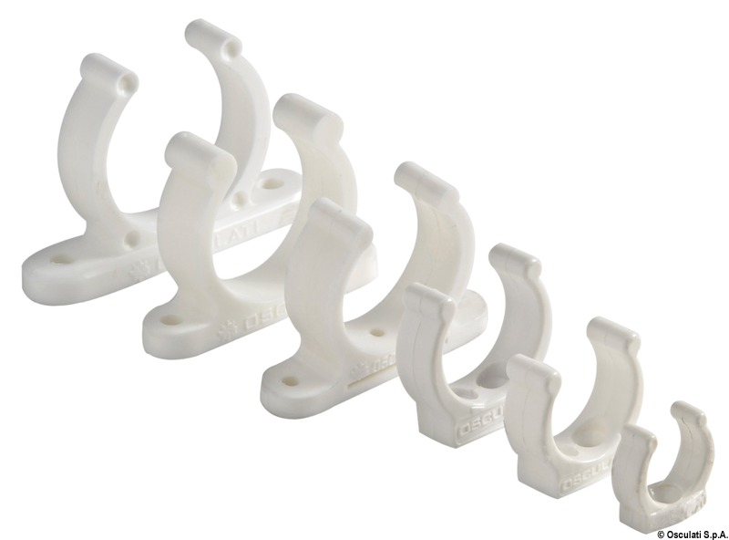 Heavy duty plastic clip white 20 mm