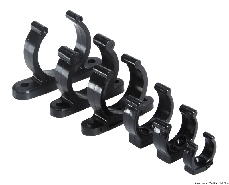 Heavy duty plastic clip black 40 mm