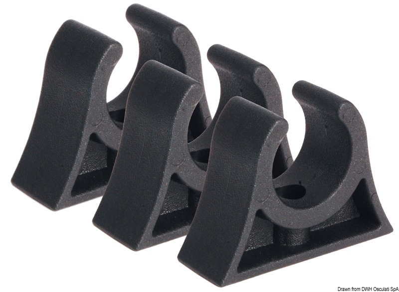 Tube clip black 22/24 mm