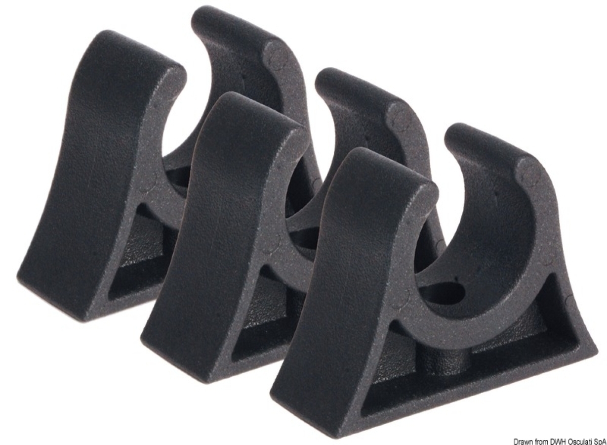 Pipe clamp - 28/30mm - black