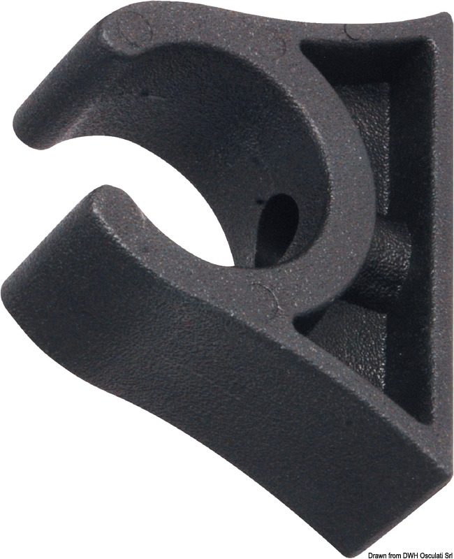 Tube clip black 37/40 mm