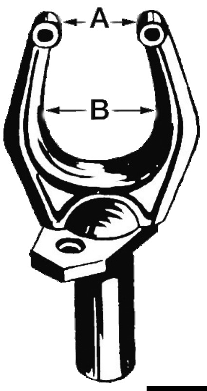 Nylon rowlock black 32x46 mm