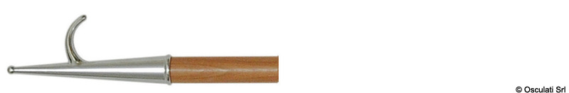 Chromed brass/wood boat hook 200 cm