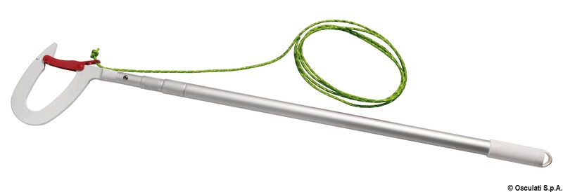 Telescopic boat hook for buoy mooring