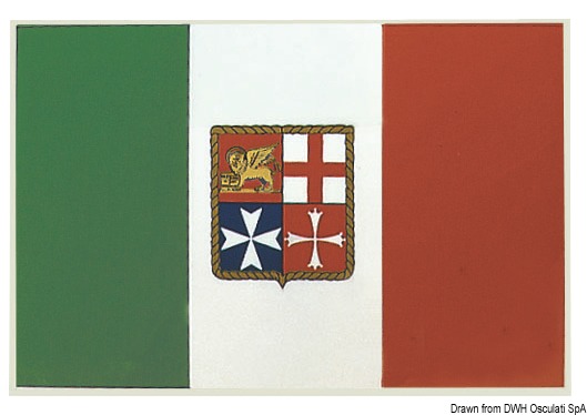 Adhesive Italy flag 20 x 30 cm