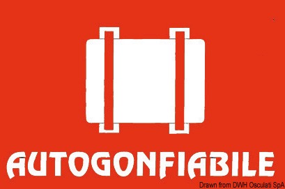 Type-approved EC self-inflatable life raft sticker