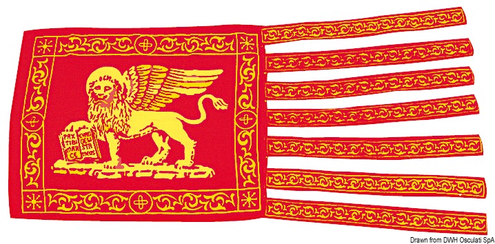 Venetian burgee 22 x 44 cm