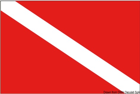 Scuba diving flag 30 x 45 cm