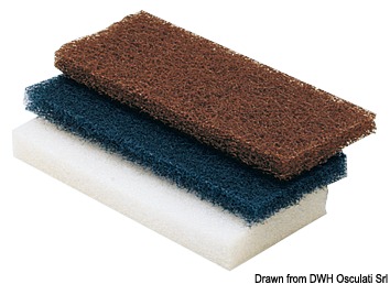 Medium abrasive pads, blue (pair of)