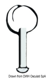 SS clevis pin without ring 6mm x 10mm