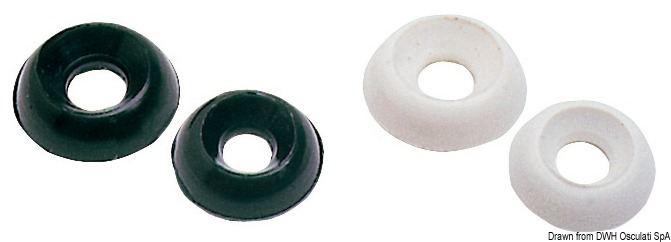 Nylon under-screw washer black 5 mm