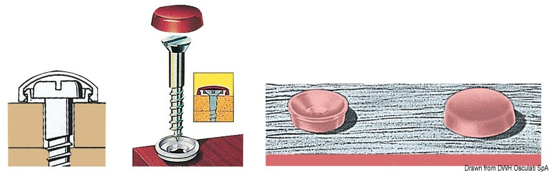 Washer w/ snap-on cap black 4.8/6.0 mm