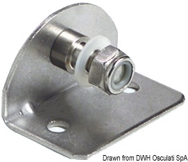 Compact 90° plate 8mm-threaded internal pin