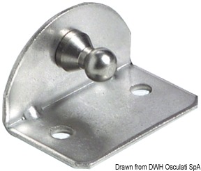 90° plate Ø 10mm-ball internal