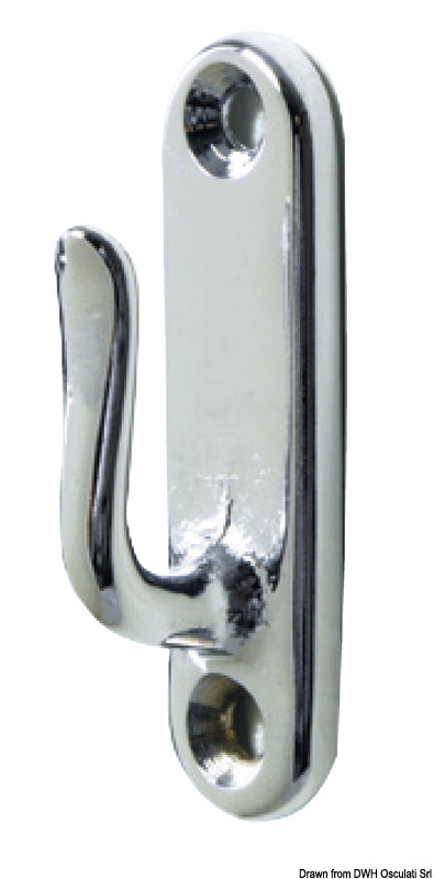 Hook polished AISI316 55 mm