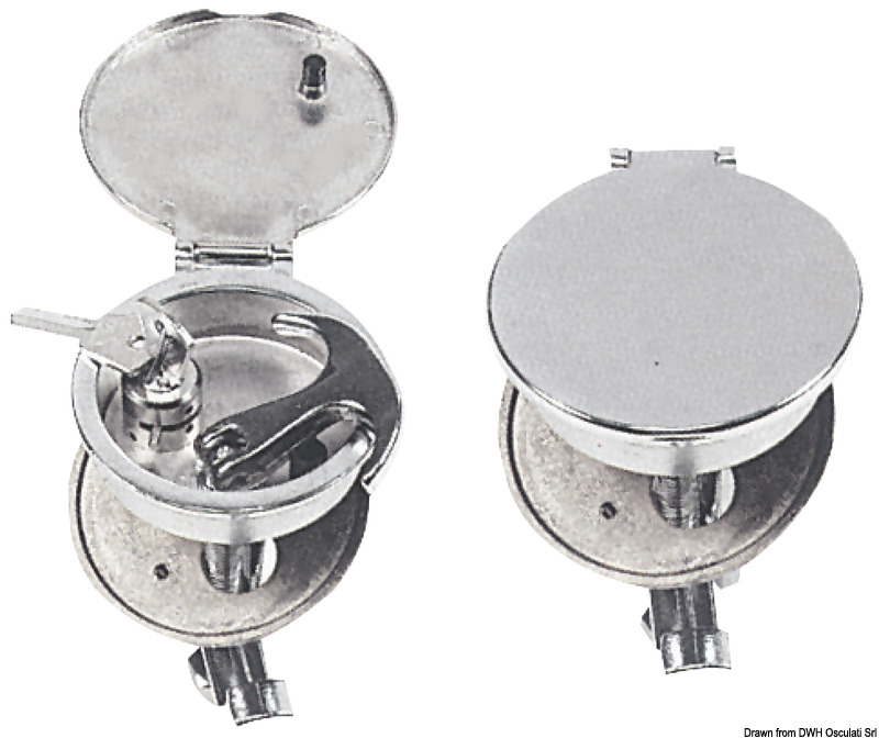 Pull handle chromed brass without key