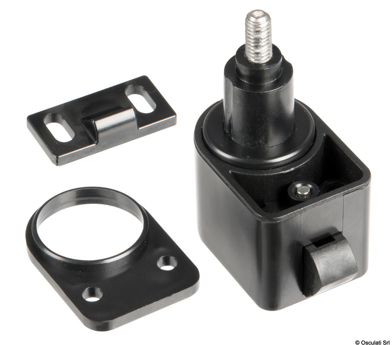 Self-Latching pushbutton spring lock