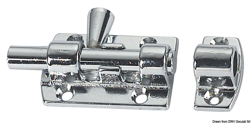 Cast chromed brass blocking latch 60 mm