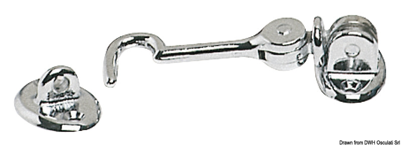 Chromed brass door stopper hook 100 mm