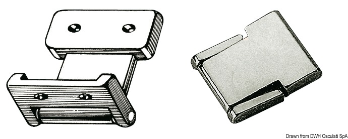 Flush Deck hinge 34x28 mm