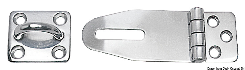 Heavy duty Hasp & Staple mirror polishedSS 33x67mm