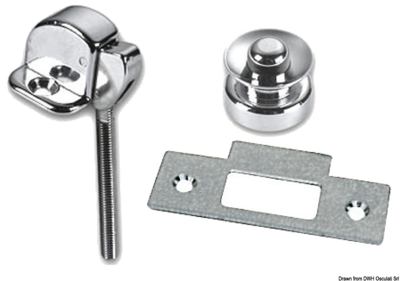 Chr.br. Knob latch 38x20 mm