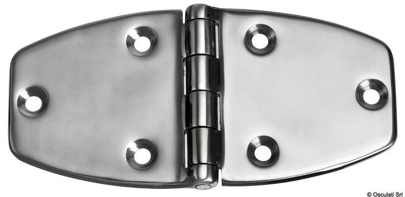 Trapezoidal AISI316 hinge 153x75x3.6mm