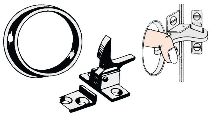 Black nylon spring lock