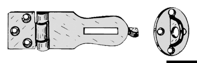 Hasp & Staple chromed brass 95x25 mm