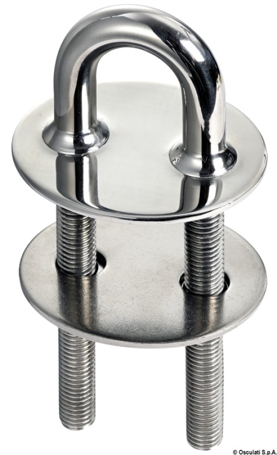 De Luxe U-skrūve S.S. 155x15.9mm - D 15.9mm, C 49mm, L1 155mm, E 83mm, L2 76mm, F 95mm