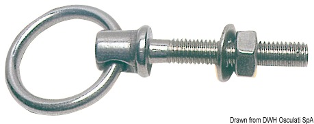 SS swivel ring w/pin 10 mm