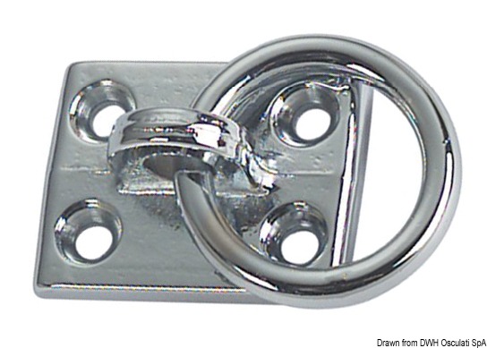 Swivel ring chromed brass 35 mm