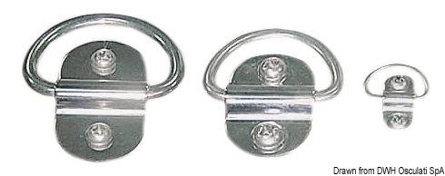 Swiveling half ring polished AISI304 68x38 mm