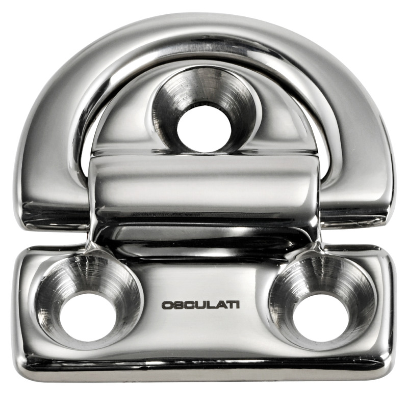 Folding pad eye 46x46 mm 6 mm ring Breaking load kg 2200