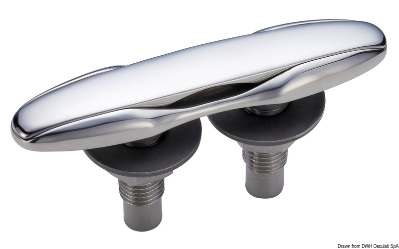 Smart push-up cleat mirror-polished AISI316 203 mm