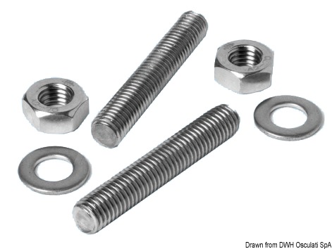 SS stud kit for cleats 10x80 mm