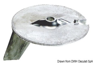 Magnesium fin anode for Yamaha 25/60 HP