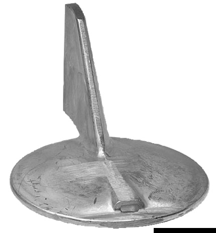 Aluminium fin anode counter-rotat. left 100/220HP