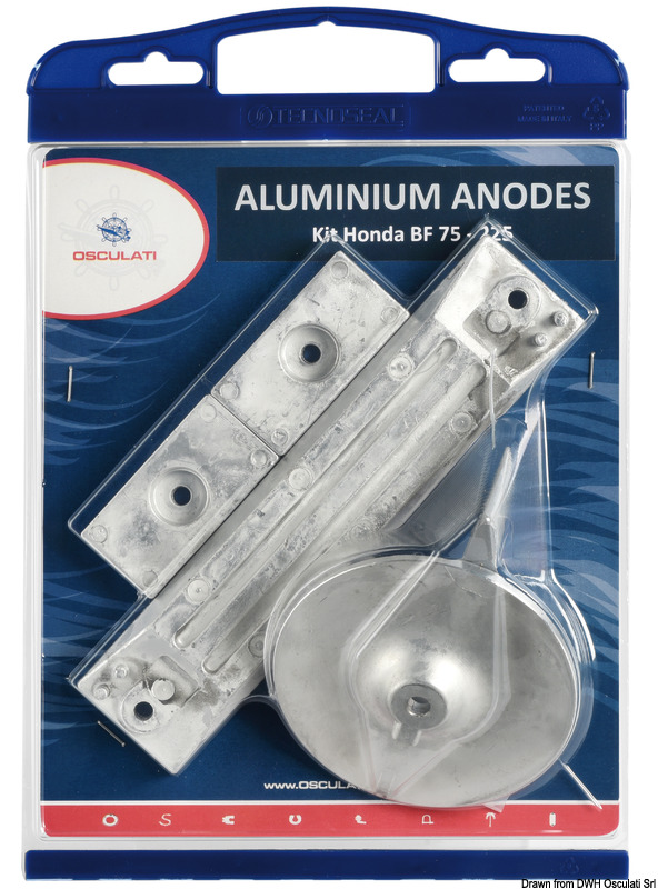 Zinc anode kit for Honda outboards 75/225 HP