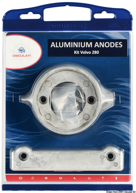 Anode kit for Volvo engines 280 zinc