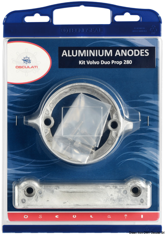 Anode kit for Volvo engines 280DP zinc