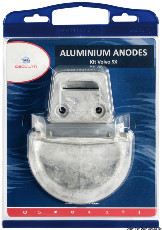 Anode kit for Volvo engines SX zinc