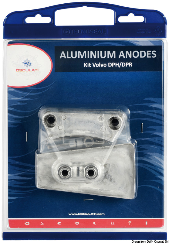 Anode kit for Volvo engines DPH zinc