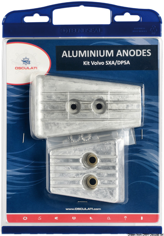 Anode kit for Volvo engines SX-A-DPS aluminium