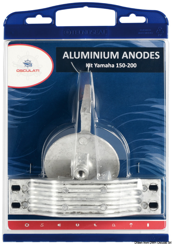 Anode kit for Yamaha outboards 150/200 magnesium