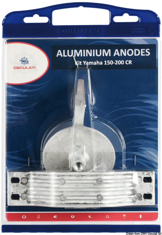 Anode kit for Yamaha outboards 150/200CR aluminium