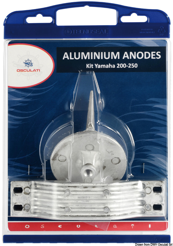 Anode kit for Yamaha outboards 200/250 zinc