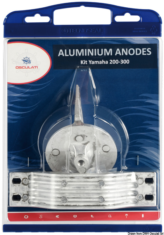 Anode kit for Yamaha outboards 200/300 zinc