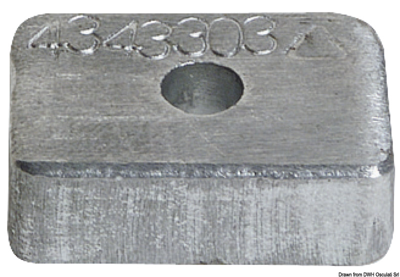 Aluminium anode for Mercury 4/5/6 HP